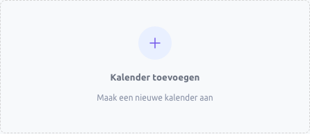 Scherm: de tegel Kalender toevoegen