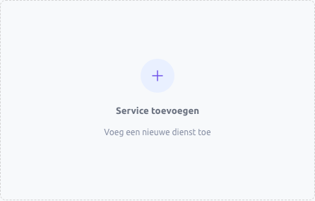 Scherm: de tegel Service toevoegen