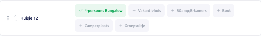 Scherm: de rij van een object op het tabblad Relatie overzicht