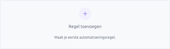 Scherm: de tegel Regel toevoegen