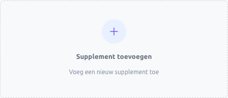 Scherm: de tegel Supplement toevoegen